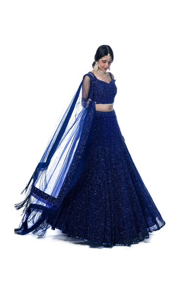 Top 100+ Midnight Blue Lehenga Designs: Deep and Mysterious Look for Evening Receptions