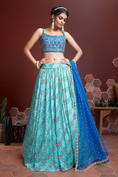 Top 100+ Turquoise Lehenga Designs: Refreshing and Exotic Look