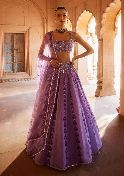 Top 100+ Lavender Grey Lehenga Designs: Soft and Elegant Ensemble for Day Weddings