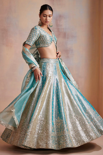 Top 100+ Turquoise Lehenga Designs: Refreshing and Exotic Look