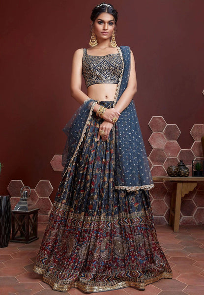 Top 100+ Dark Teal Lehenga Designs: Bold and Sophisticated Look for Mehndi