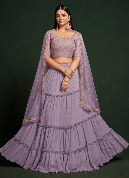Top 100+ Lavender Grey Lehenga Designs: Soft and Elegant Ensemble for Day Weddings