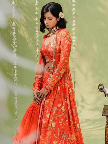 Top 100+ Rust Orange Lehenga Designs: Warm and Rich Ensemble