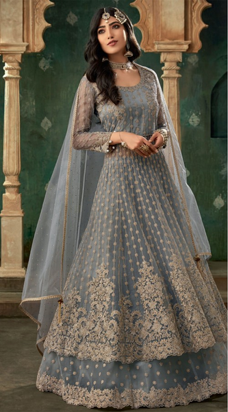 Top 100+ Slate Grey Lehenga Designs: Modern and Elegant Bridal Attire