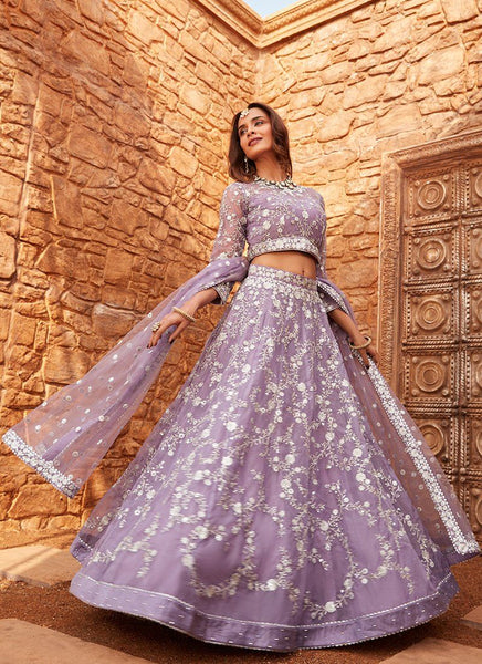 Top 100+ Lavender Grey Lehenga Designs: Soft and Elegant Ensemble for Day Weddings