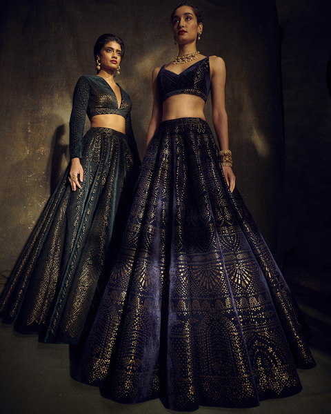 Top 100+ Midnight Blue Lehenga Designs: Deep and Mysterious Look for Evening Receptions