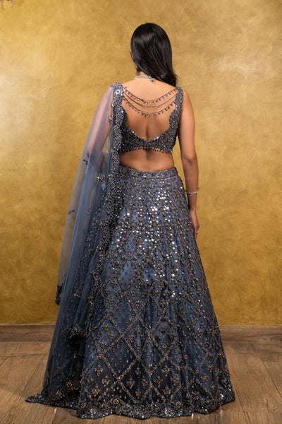 Top 100+ Slate Grey Lehenga Designs: Modern and Elegant Bridal Attire