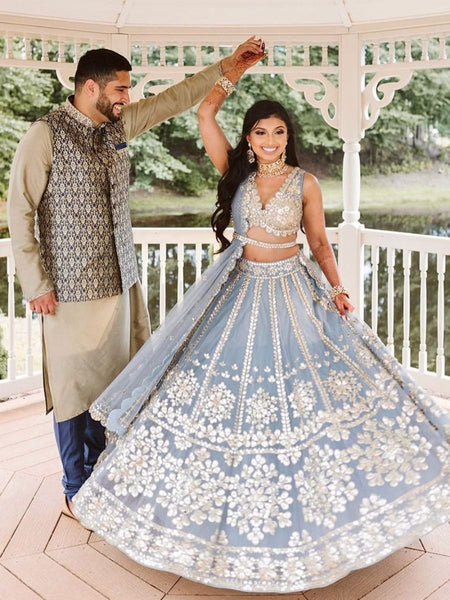 Top 100+ Sky Blue Lehenga Designs: Dreamy and Ethereal Ensemble