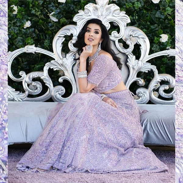 Top 100+ Lavender Grey Lehenga Designs: Soft and Elegant Ensemble for Day Weddings