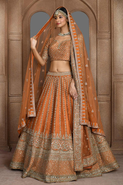 Top 100+ Rust Orange Lehenga Designs: Warm and Rich Ensemble