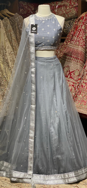 Top 100+ Slate Grey Lehenga Designs: Modern and Elegant Bridal Attire