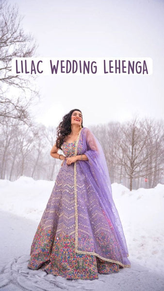 Top 100+ Lavender Grey Lehenga Designs: Soft and Elegant Ensemble for Day Weddings