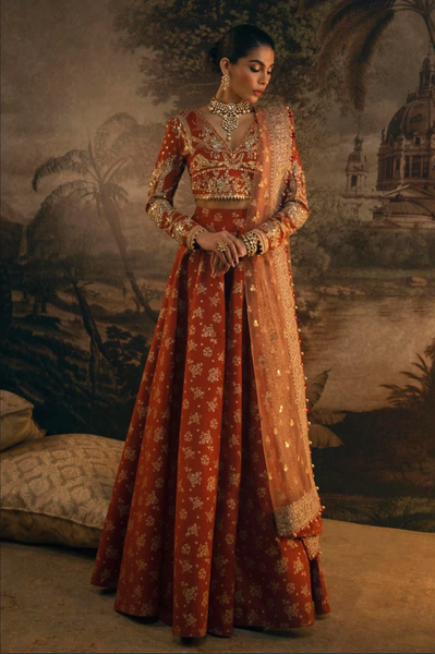 Top 100+ Rust Orange Lehenga Designs: Warm and Rich Ensemble