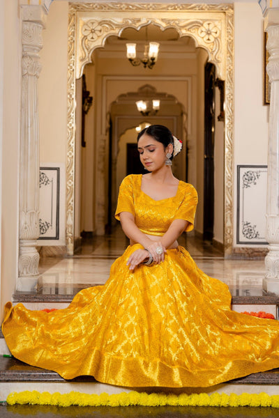 Top 100+ Mustard Yellow Lehenga Designs: Trendy and Chic for Sangeet