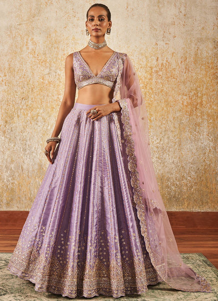 Top 100+ Lavender Grey Lehenga Designs: Soft and Elegant Ensemble for Day Weddings