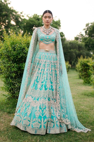 Top 100+ Turquoise Lehenga Designs: Refreshing and Exotic Look