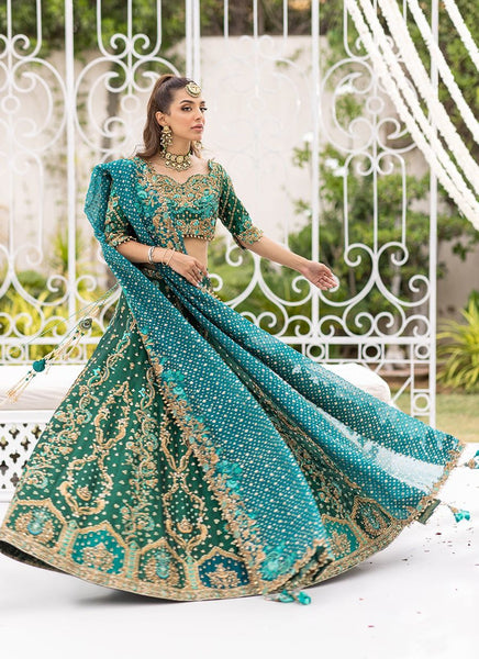 Top 100+ Dark Teal Lehenga Designs: Bold and Sophisticated Look for Mehndi