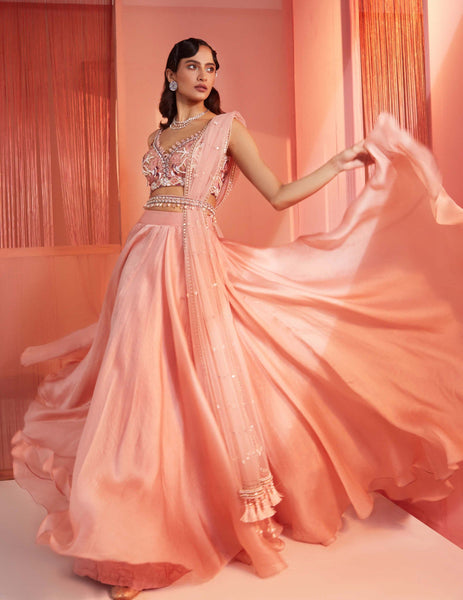 Top 100+ Dusty Rose Lehenga Designs: Soft and Romantic Choice for Bridesmaids