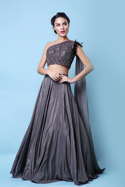 Top 100+ Slate Grey Lehenga Designs: Modern and Elegant Bridal Attire