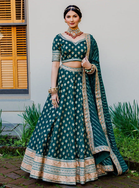 Top 100+ Dark Teal Lehenga Designs: Bold and Sophisticated Look for Mehndi