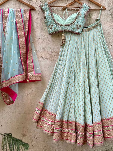 Top 100+ Mint Green Lehenga Designs: Fresh and Modern Choice for Mehndi