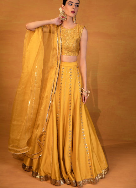 Top 100+ Mustard Yellow Lehenga Designs: Trendy and Chic for Sangeet