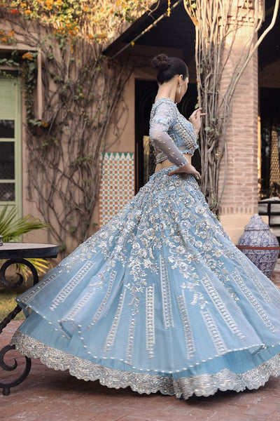 Top 100+ Sky Blue Lehenga Designs: Dreamy and Ethereal Ensemble