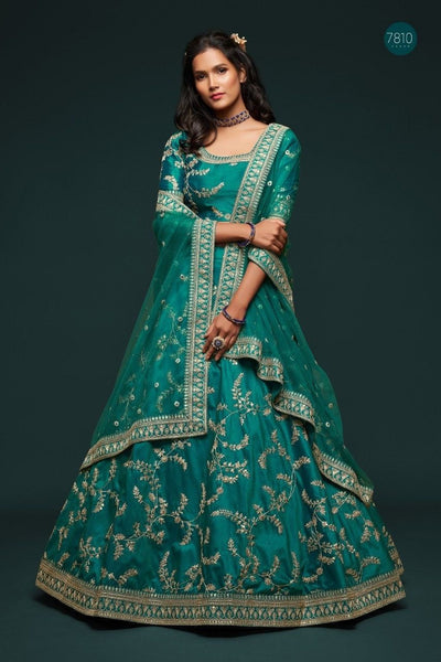 Top 100+ Dark Teal Lehenga Designs: Bold and Sophisticated Look for Mehndi