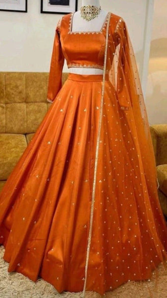 Top 100+ Rust Orange Lehenga Designs: Warm and Rich Ensemble