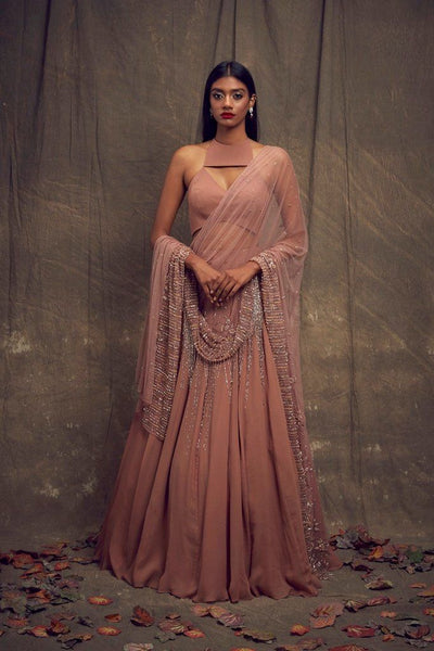 Top 100+ Dusty Rose Lehenga Designs: Soft and Romantic Choice for Bridesmaids