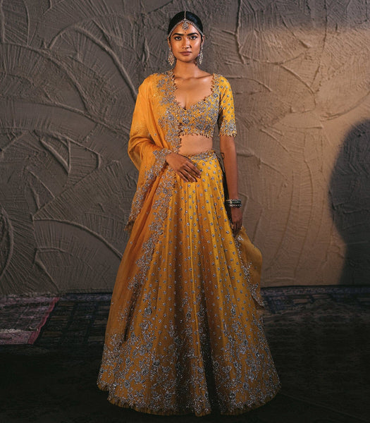 Top 100+ Mustard Yellow Lehenga Designs: Trendy and Chic for Sangeet