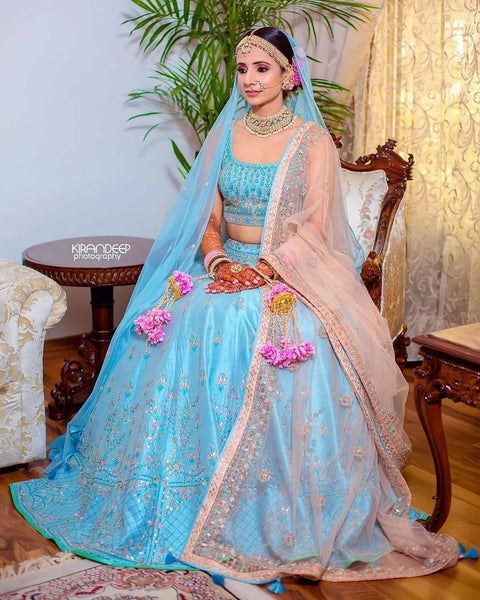 Top 100+ Sky Blue Lehenga Designs: Dreamy and Ethereal Ensemble