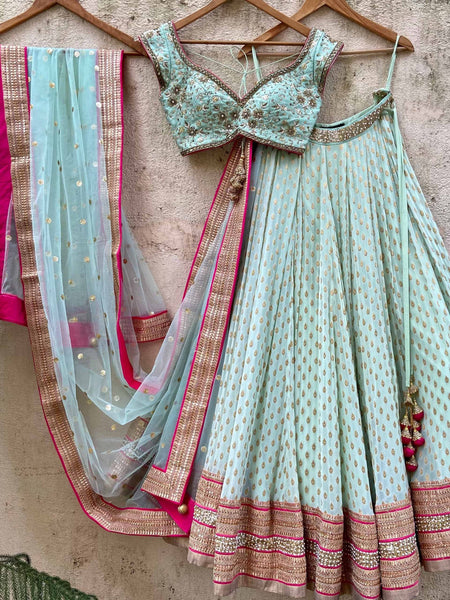 Top 100+ Mint Green Lehenga Designs: Fresh and Modern Choice for Mehndi