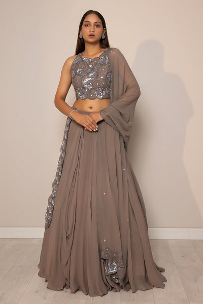 Top 100+ Slate Grey Lehenga Designs: Modern and Elegant Bridal Attire