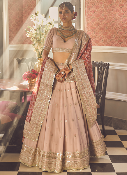 Top 100+ Dusty Rose Lehenga Designs: Soft and Romantic Choice for Bridesmaids