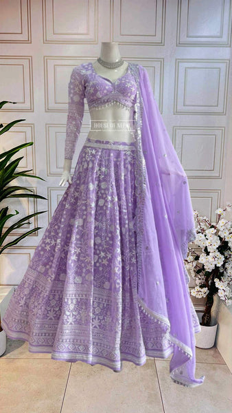 Top 100+ Lavender Grey Lehenga Designs: Soft and Elegant Ensemble for Day Weddings