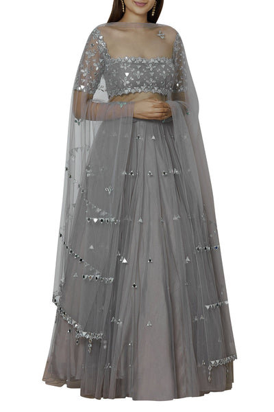 Top 100+ Slate Grey Lehenga Designs: Modern and Elegant Bridal Attire