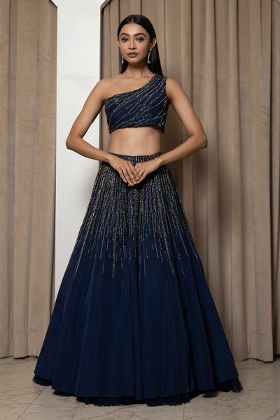 Top 100+ Midnight Blue Lehenga Designs: Deep and Mysterious Look for Evening Receptions