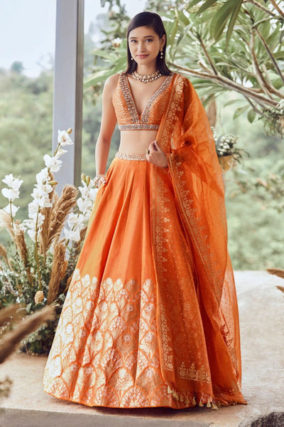 Top 100+ Rust Orange Lehenga Designs: Warm and Rich Ensemble