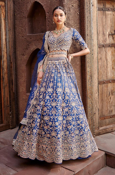 Top 100+ Midnight Blue Lehenga Designs: Deep and Mysterious Look for Evening Receptions