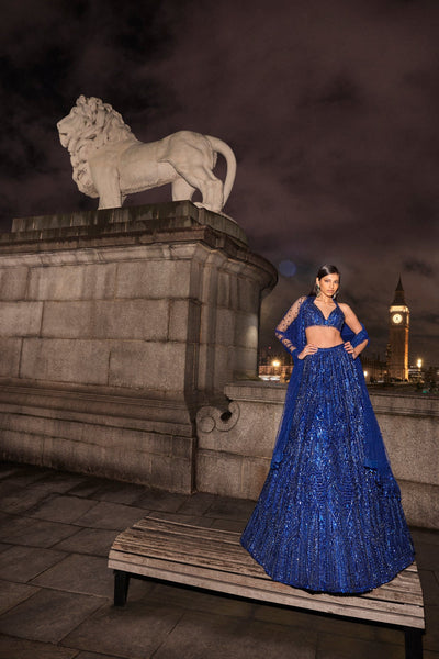 Top 100+ Midnight Blue Lehenga Designs: Deep and Mysterious Look for Evening Receptions