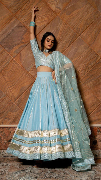 Top 100+ Sky Blue Lehenga Designs: Dreamy and Ethereal Ensemble