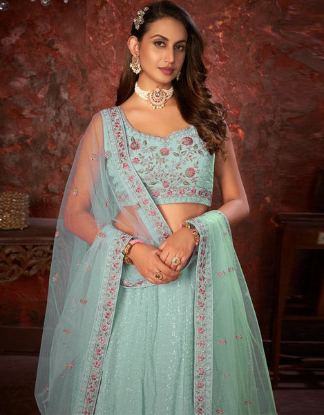 Top 100+ Mint Green Lehenga Designs: Fresh and Modern Choice for Mehndi