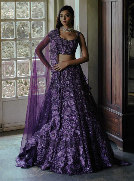 Top 100+ Lavender Grey Lehenga Designs: Soft and Elegant Ensemble for Day Weddings