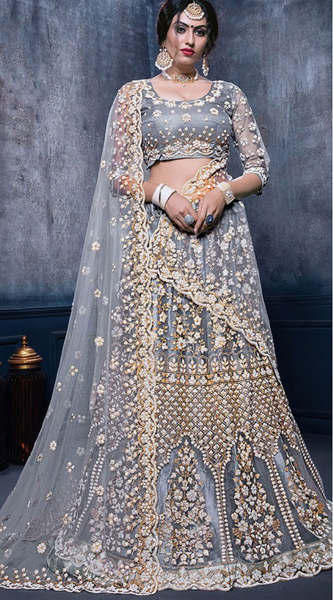 Top 100+ Slate Grey Lehenga Designs: Modern and Elegant Bridal Attire