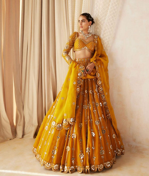 Top 100+ Mustard Yellow Lehenga Designs: Trendy and Chic for Sangeet