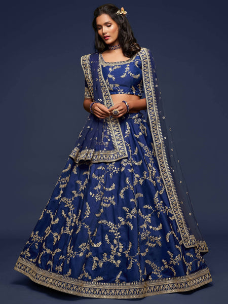 Top 100+ Midnight Blue Lehenga Designs: Deep and Mysterious Look for Evening Receptions