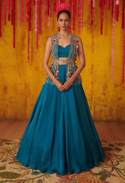 Top 100+ Teal Lehenga Designs: Unique and Sophisticated Choice for Bridesmaids