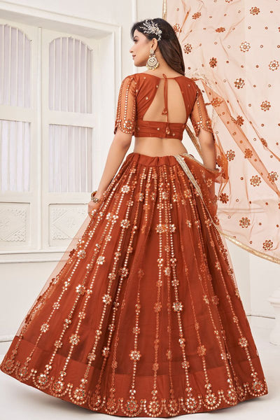 Top 100+ Rust Orange Lehenga Designs: Warm and Rich Ensemble