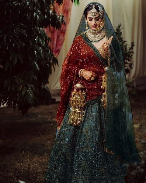 Top 100+ Dark Teal Lehenga Designs: Bold and Sophisticated Look for Mehndi